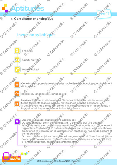 Page 1 de la fiche