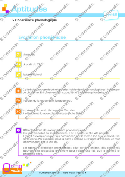 Page 1 de la fiche