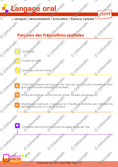 Page 1 de la fiche
