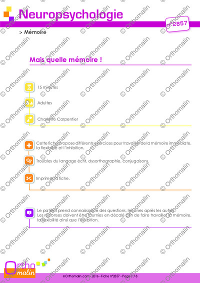 Page 1 de la fiche