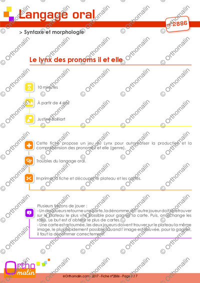 Page 1 de la fiche