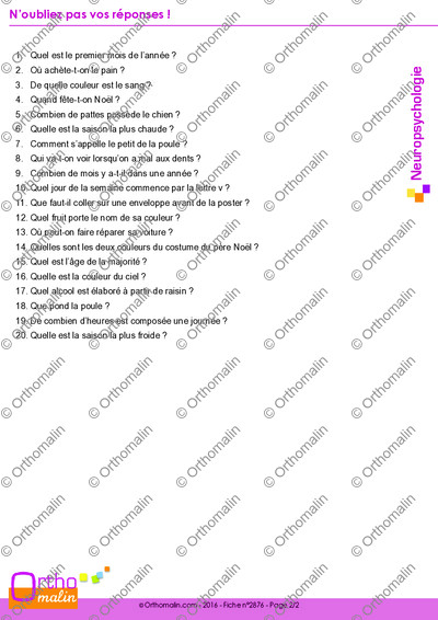 Page 2 de la fiche