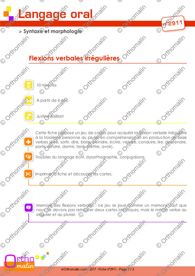 Page 1 de la fiche