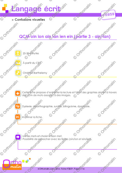 Page 1 de la fiche