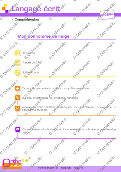 Page 1 de la fiche