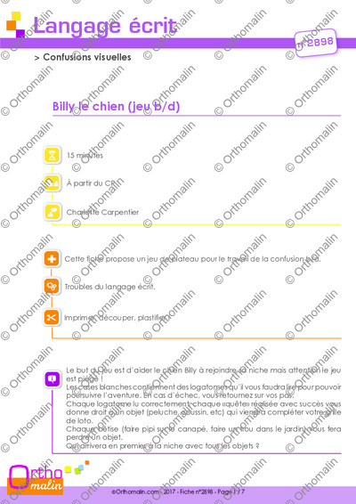 Page 1 de la fiche