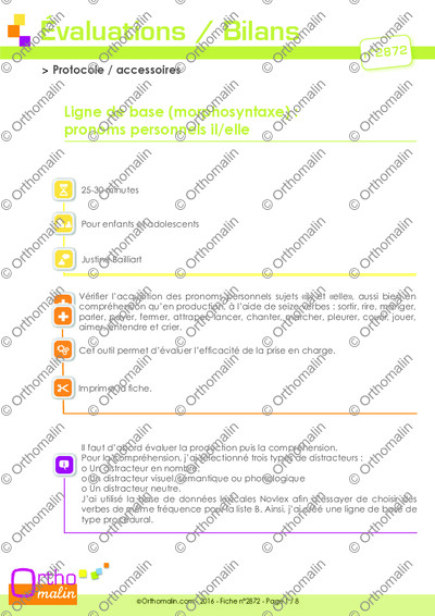 Page 1 de la fiche