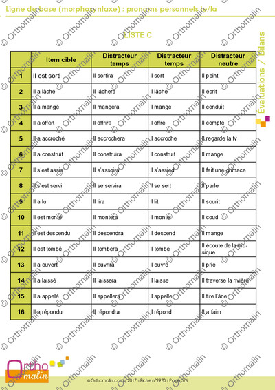 Page 5 de la fiche