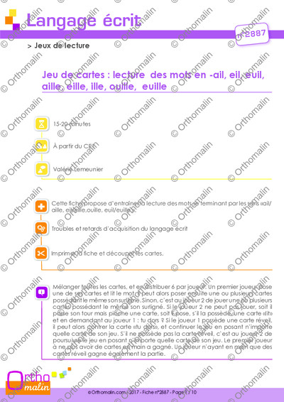 Page 1 de la fiche