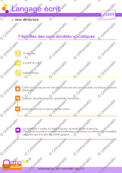 Page 1 de la fiche