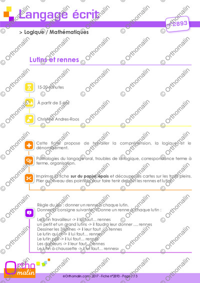 Page 1 de la fiche