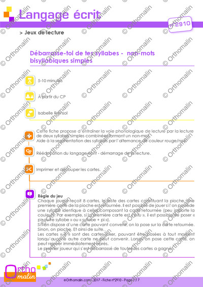 Page 1 de la fiche