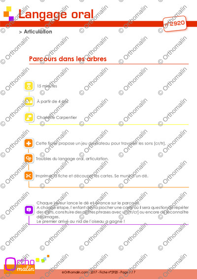 Page 1 de la fiche