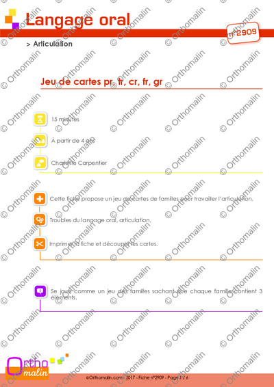 Page 1 de la fiche