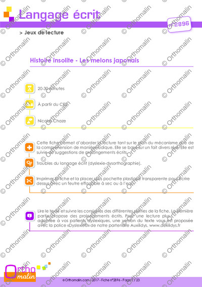 Page 1 de la fiche