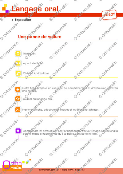 Page 1 de la fiche