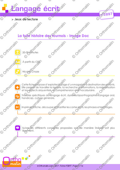 Page 1 de la fiche