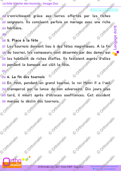Page 6 de la fiche