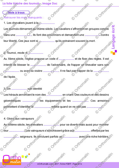 Page 8 de la fiche
