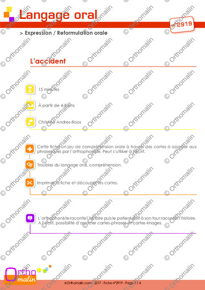 Page 1 de la fiche