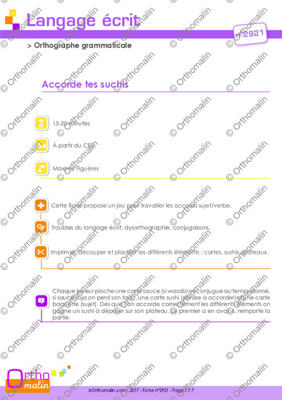 Page 1 de la fiche