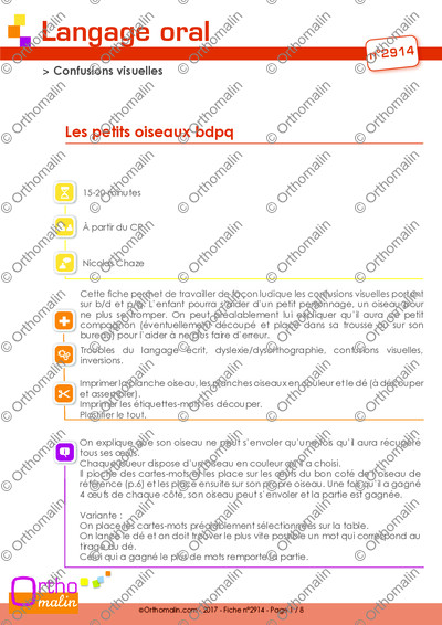 Page 1 de la fiche
