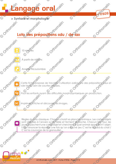 Page 1 de la fiche