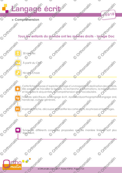 Page 1 de la fiche