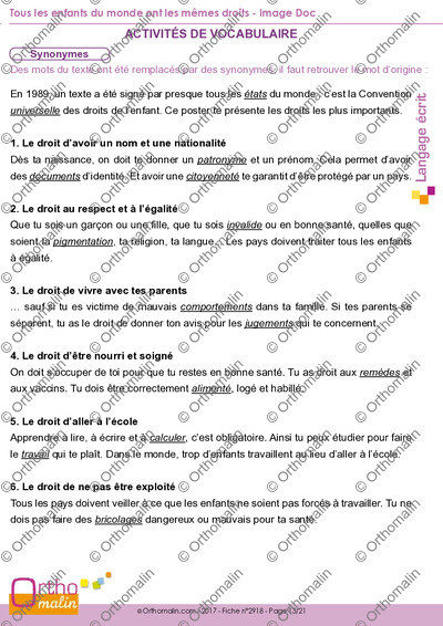 Page 13 de la fiche
