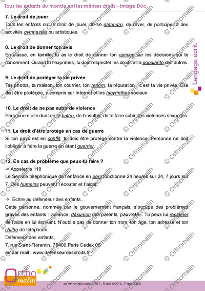 Page 14 de la fiche