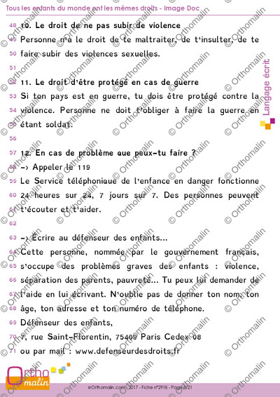 Page 8 de la fiche