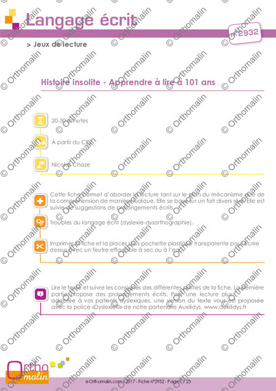 Page 1 de la fiche