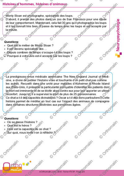 Page 2 de la fiche
