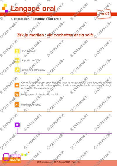 Page 1 de la fiche