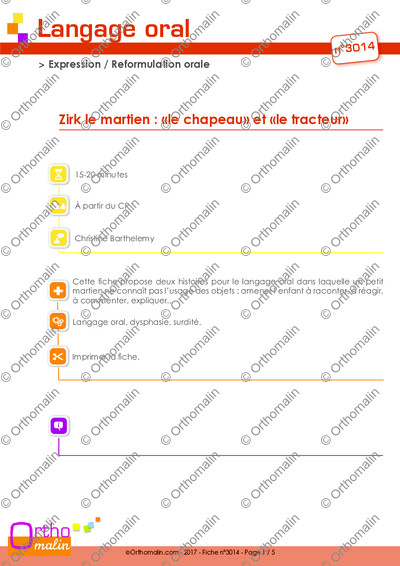 Page 1 de la fiche