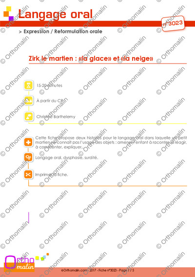 Page 1 de la fiche