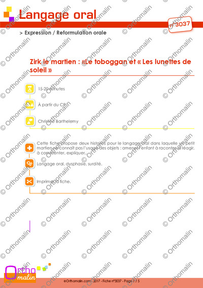 Page 1 de la fiche