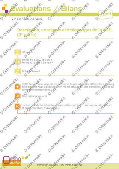 Page 1 de la fiche