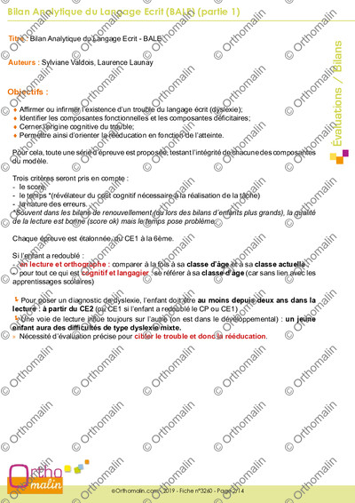 Page 2 de la fiche