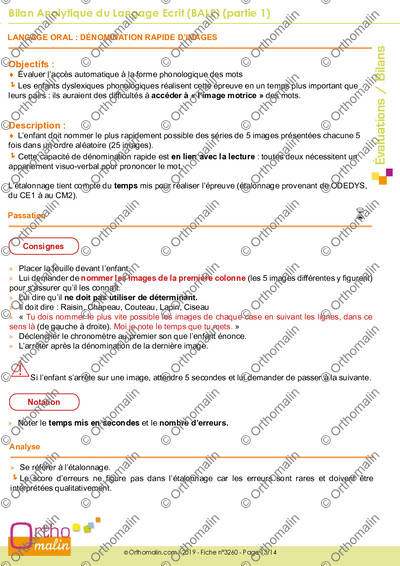 Page 13 de la fiche