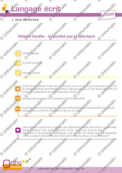 Page 1 de la fiche