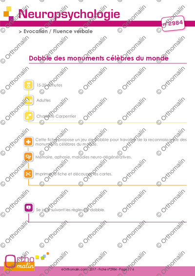 Page 1 de la fiche
