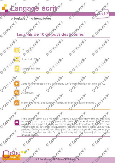 Page 1 de la fiche