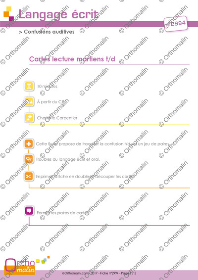 Page 1 de la fiche