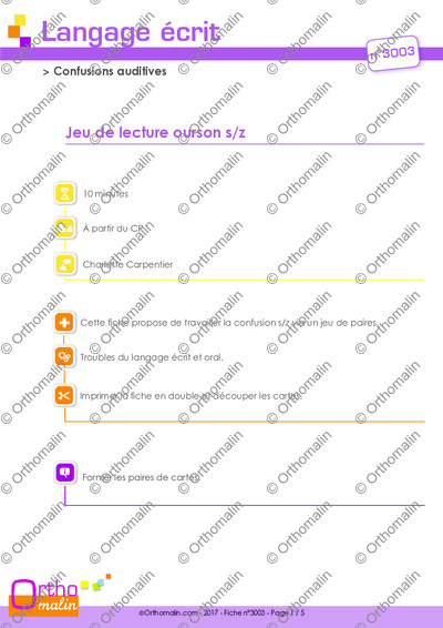 Page 1 de la fiche