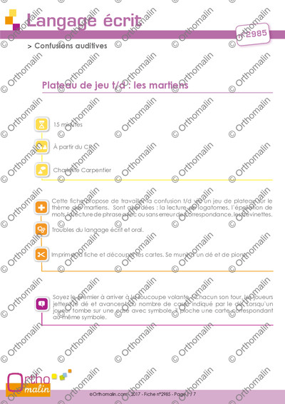 Page 1 de la fiche