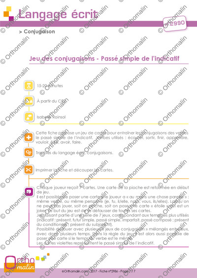 Page 1 de la fiche