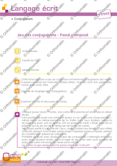 Page 1 de la fiche
