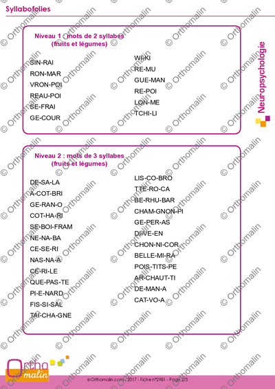 Page 2 de la fiche