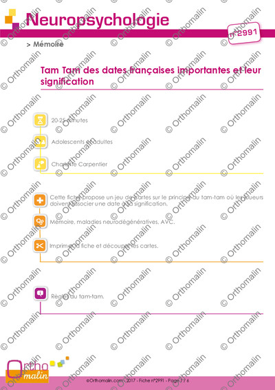 Page 1 de la fiche